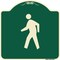 Signmission Pedestrian Crossing Symbol Heavy-Gauge Aluminum Architectural Sign, 18" x 18", G-1818-23337 A-DES-G-1818-23337 - alternate 1